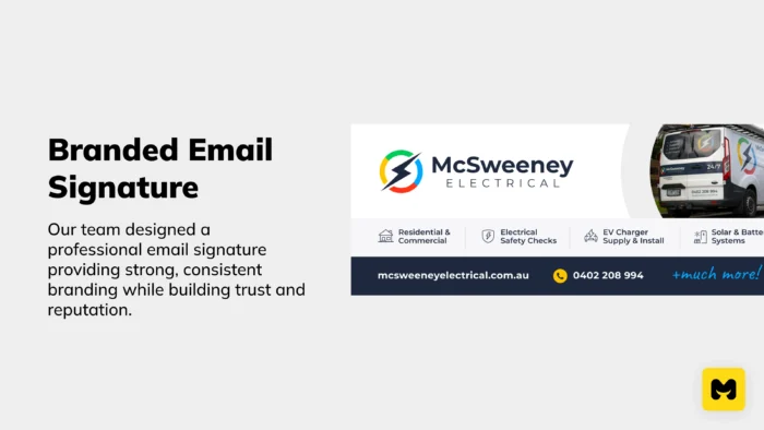 Branded Email Signature Service McSweeney Electrical