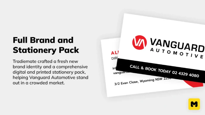 Full Brand and Stationery Pack Vanguard Automotive