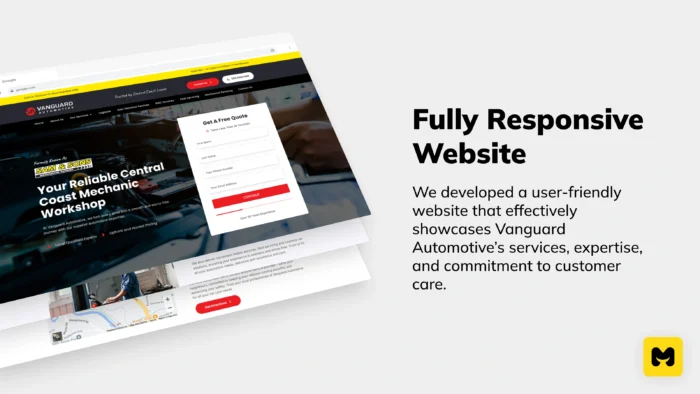 Fully Responsive Website Vanguard Automotive