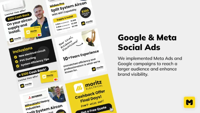 Google & Meta Social Ads Moritz Electrical